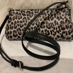 Brand new animal print kate spade real leather crossbody